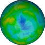Antarctic ozone map for 2024-06-27